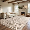 thumbnail image 1 of CHITOOMA 9'x12' Area Rugs for Living Room, Washable Boho Moroccan Rug Soft Vintage Distressed Geometric Tribal Area Rug for Bedroom Dining Room Office with Non-Slip Backing, Stain Resistant Non-Shed, 1 of 9