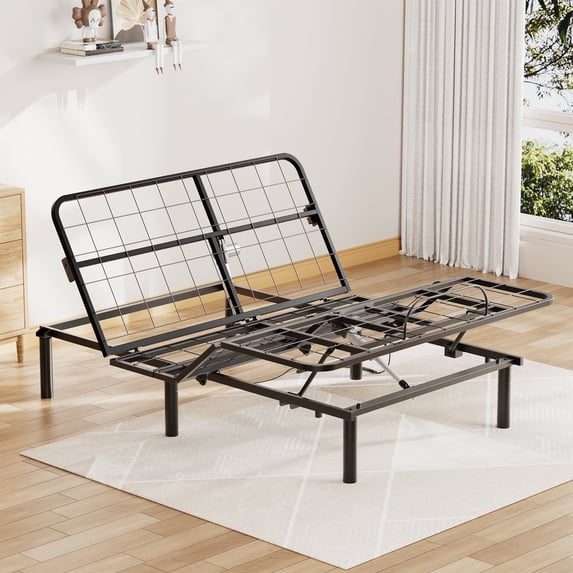 CHITOOMA Adjustable Bed Base Twin XL with Remote & 4 USB Ports, Zero Gravity Electric Bed Frame, Individually Tilting Head & Foot, 4 Optional Leg Heights, 3 Minutes Fast Assembly