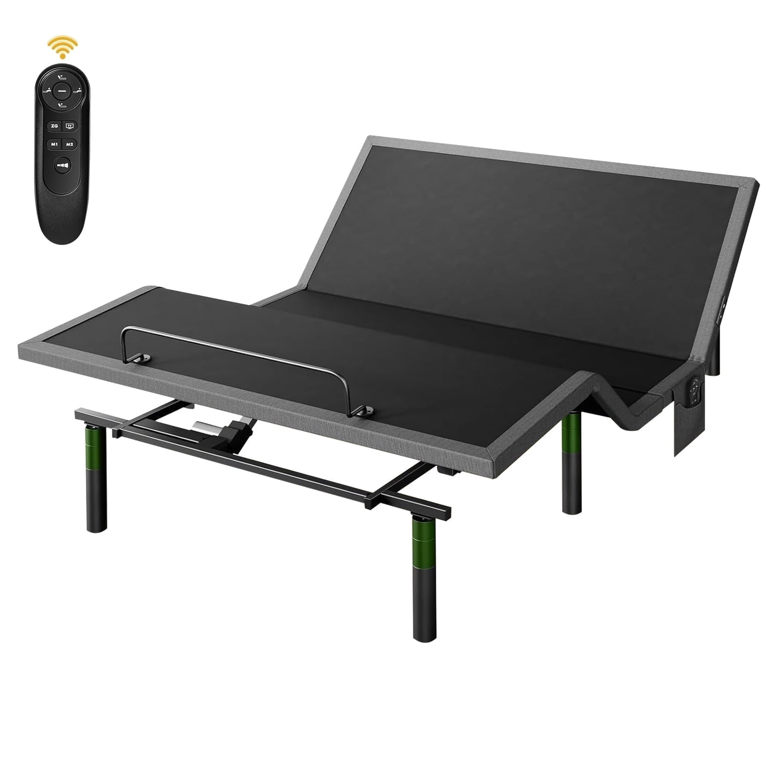 CHITOOMA Electric Adjustable Bed Frame Queen with Wireless Remote, Zero Gravity, Individually Tilting Head & Foot, 4 USB Ports, Under-Bed Nightlight, 3 Minutes Fast Assembly