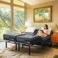 thumbnail image 1 of CHITOOMA Split King Adjustable Bed Frame + 14 Inch Gel Memory Foam Mattress, Electric Bed Frame with Massage & Wireless Remote, Graphene Fabric Cover, Pressure Relief, Mattress in a Box, 1 of 9