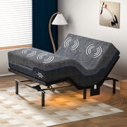 CHITOOMA Queen Electric Adjustable Bed Frame with 14 Inch Gel Memory Foam Mattress, Massage with 4 Modes & 3 Intensities,Wireless Remote,Zero Gravity,4 USB Port