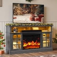 thumbnail image 1 of CHITOOMA Fireplace tv Stand with LED up to 75 inch, Gray, 1 of 8