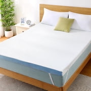 BESTERGO Full 3-Inch Memory Foam Mattress Topper with Gel Infusion, Breathable Cool Cover, Anti-Slip Base & Elastic Straps, CertiPUR-US Certified for Pain Relief