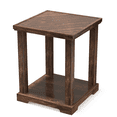 thumbnail image 1 of Side End Table, Nightstand with 2-Layer Storage Shelves for Small Spaces, Living Room, Bedroom, Vintage Brown, 1 of 7
