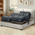 thumbnail image 1 of CHITOOMA Split King Adjustable Massage Bed Frame + 14" Gel Memory Foam Mattress, Zero-Clearance Electric Bed with Wireless Remote, Graphene Fabric Cover, Pressure Relief, Mattress in a Box, 1 of 8