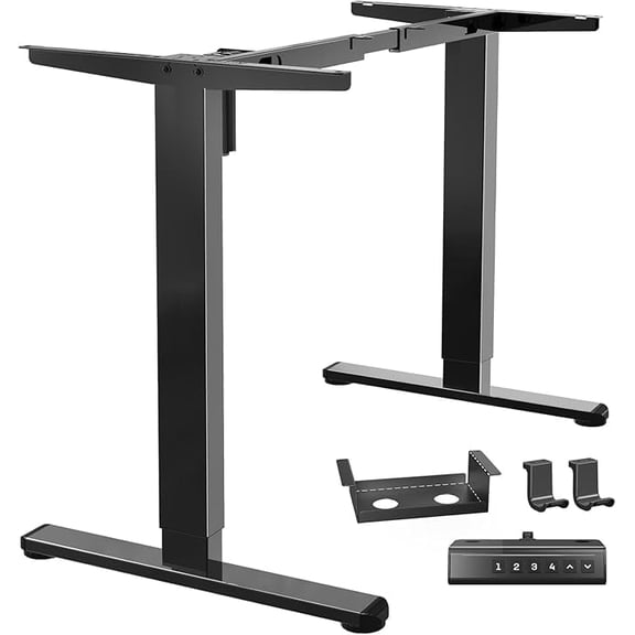 Kyspho Standing Desk Frame,Electric Standing Desk Legs with Powerful Motor,Height-Adjustable Desk Leg with 176 lbs Max Load for Various Desktops,Stand up Desk Legs with 4 Memory Presets,Frame Only