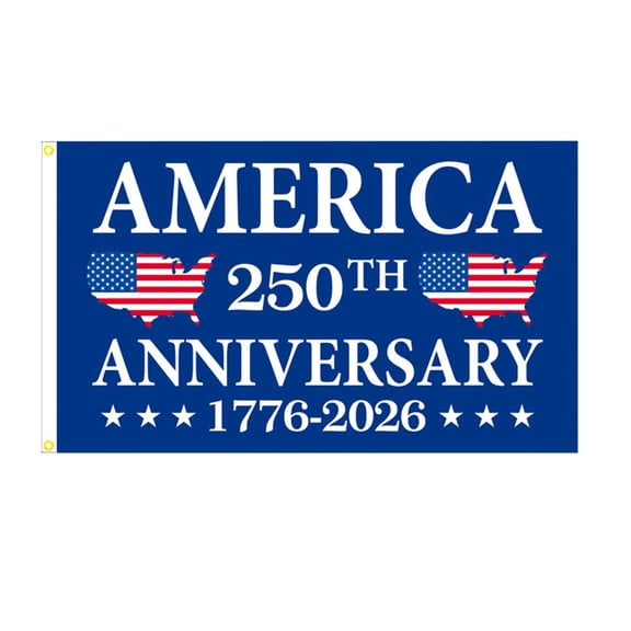 CHIUNL 250th America Freedoms Anniversary Flag, America Independence Day Flags,Thick US Banner for Outdoor Home Garden Independence Decorations (5*3ft)