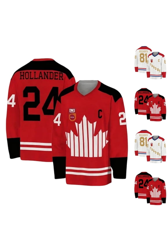 Fashionable Heated Rivalry Sports Jerseys - Long Sleeve Style, TV Inspired Characters Outfits for Fans, Perfect for Outdoor Sports, Daily Wear, Party, Birthday Christmas Gifts (Red L)