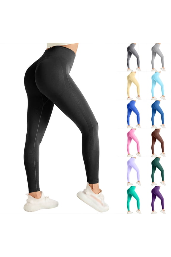 Seamless Butt Lifting Leggings for Women, High Waisted Tummy Control Yoga Pants, Squat Proof 3D Peach Booty Enhancing Workout Tights, Perfect for Gym & Fitness (Green S)