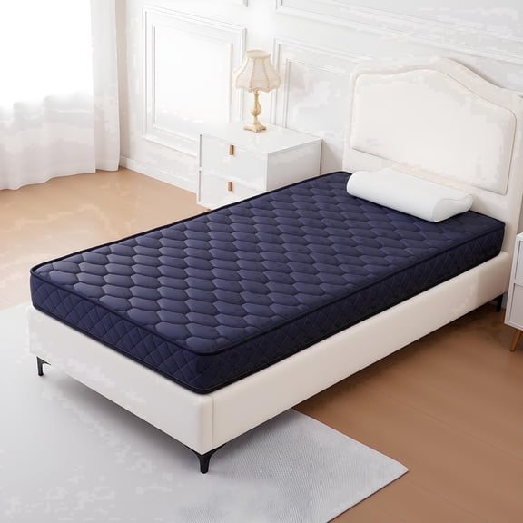 CHIUSNOOZE 6 Inch Navy Blue Waterproof Memory Foam Mattress, Twin Size