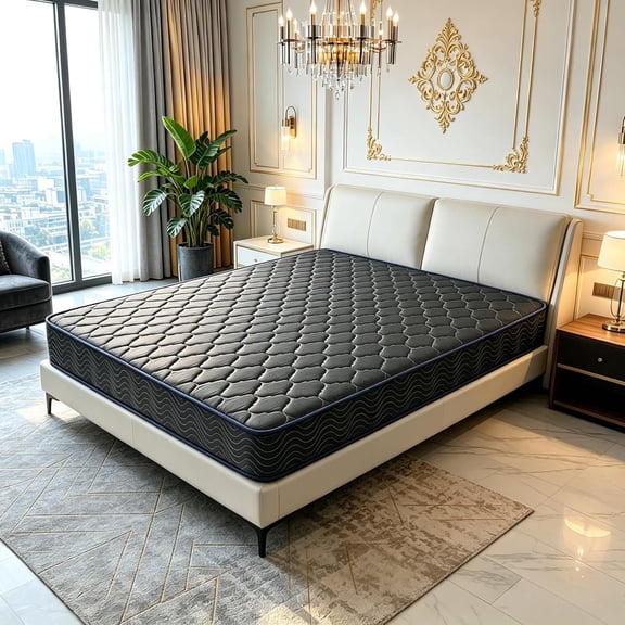 CHIUSNOOZE 6 Inch Navy Blue Waterproof Memory Foam Mattress, Twin Size