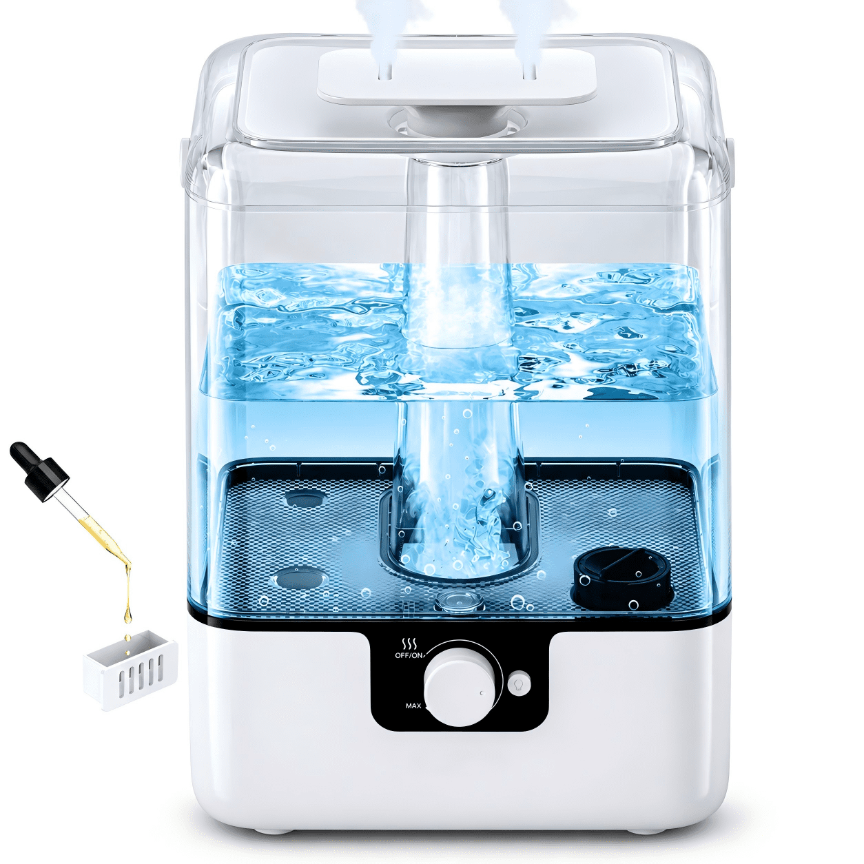 YZY6001 6L Cool Mist Humidifier for Bedroom & Large Room, Quiet Ultrasonic Humidifier, Up to 50H Runtime, White