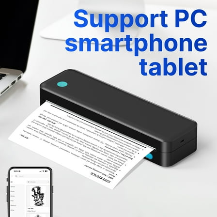 CHIVALZ Portable Printers for Travel, Support & 8.5"x11" US Letter Size, for Home Use Suitable for Phone & PC