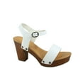 thumbnail image 1 of CHIVAS Women Fashion Mid Heel Single Band Sandal with Ankle Strap and Stud Shoes, 1 of 2