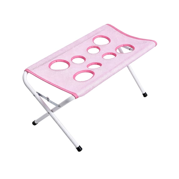 CHJK Detachable Pet Grooming Hammock with Foldable Iron Stand, Defend Scratch and Defend Bark Small Dog Hammocks Pet Bathing Rack Suitable for Pet Nail Trimming Bathing and Hair Trimming, Pink