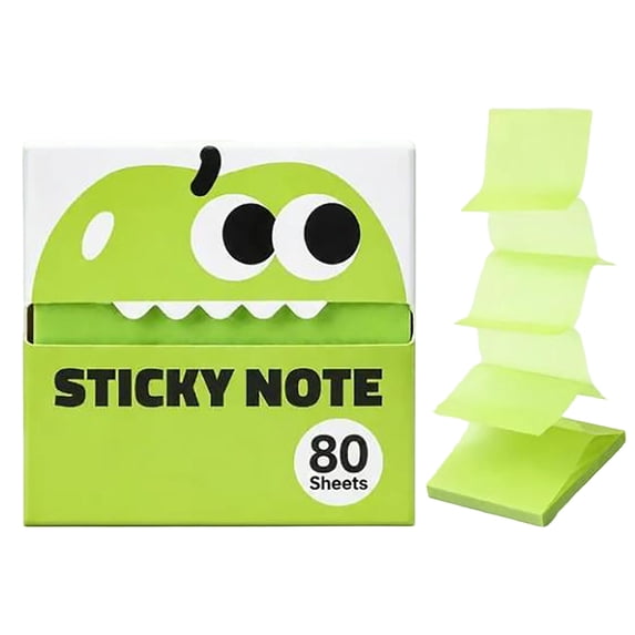 Note Writing Pad CHJK Glitter Sticky Notes Box with 80 Sheets, Clear Aesthetic ...