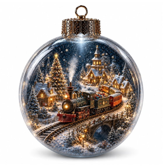 CHJK Glowing Christmas Story Ornament, Light-Up Mini Holiday Scene with Warm LED Light, Festive Keepsake Gift for Home Christmas Party Decoration, #6