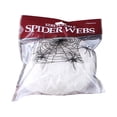 thumbnail image 1 of CHJK White Stretchable Spider Web with Spiders, Halloween Decoration Spiderweb Coverage for Indoor & Outdoor Use,40g, 1 of 8
