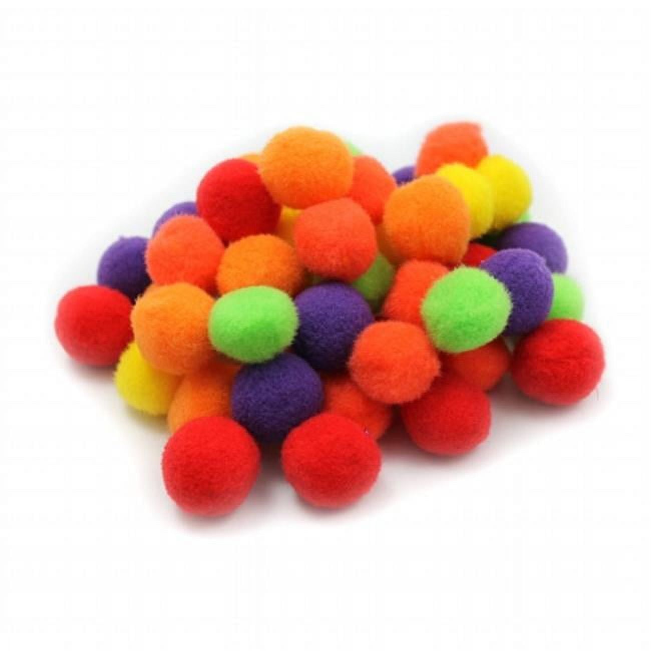 Adeweave 1 inch 300 Pom Poms - Multicolor Pompoms for Crafts in Assorted Colors Soft and Fluffy Large Pom Poms for Crafts in Reusable Zipper Bag