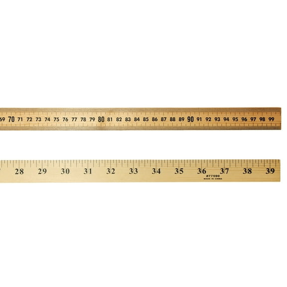 CHL77590 - Wooden Meter Stick Ruler, Natural Wood, 36 Inches by Charles Leonard