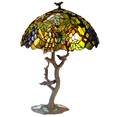 thumbnail image 1 of CHLOE 2 Light Tiffany featuring Leafs & Grapes Table Lamp Oval Shape 20" Shade, 1 of 2