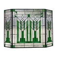 thumbnail image 1 of CHLOE Benjamin Mission 3pcs Folding Tiffany-glass Fireplace Screen 38" Wide, 1 of 2