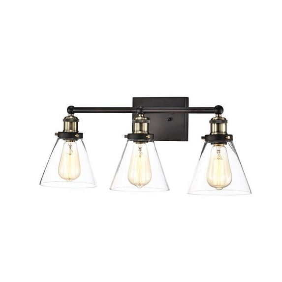CHLOE Bonnie Contemporary 3 Light Rubbed Bronze Bath Vanity Fixture 24" Width