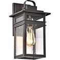 thumbnail image 1 of CHLOE Brian Transitional 1 Light Rubbed Bronze Outdoor Wall Sconce 13" Height, 1 of 11