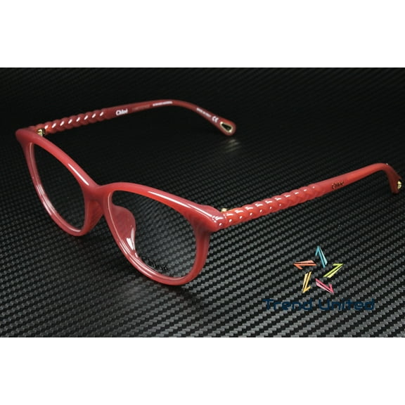 CHLOE CH0005OA 002 Cat Eye Orange Shiny Demo Lens 52 mm Women's Eyeglasses