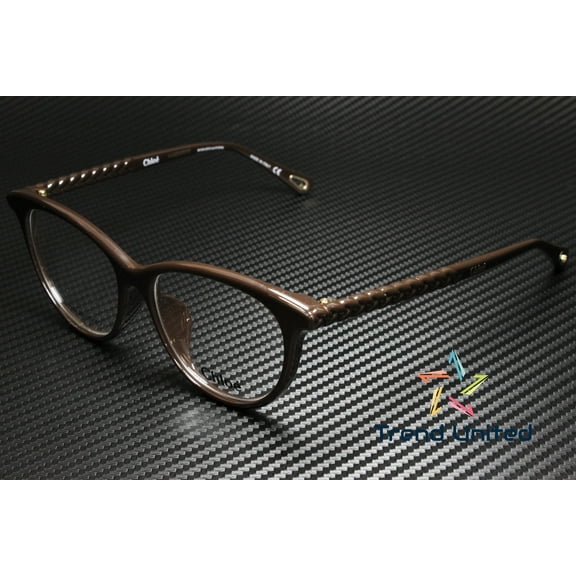 CHLOE CH0005OA 003 Cat Eye Brown Shiny Demo Lens 52 mm Women's Eyeglasses