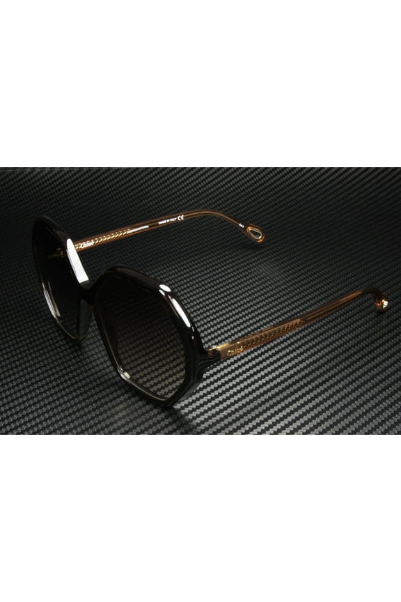 E CH0008S 004 Round Oval Panthos Havana Trans Brown 58 mm Women's Sunglasses