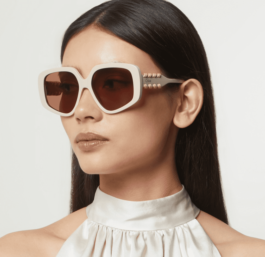 CHLOE CH0210S-003-56 Sunglasses Size 56mm 145mm 16mm ivory  display picture 2