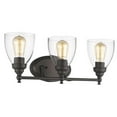 thumbnail image 1 of CHLOE Elissa 3 Light Rubbed Bronze Bath Vanity Light Clear Glass 23" Wide, 1 of 3