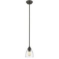 thumbnail image 1 of CHLOE Elissa Transitional 1 Light Rubbed Bronze Ceiling Mini Pendant 6" Wide, 1 of 3