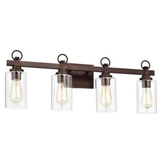 Brushed bronze online bathroom light fixtures