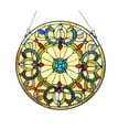 thumbnail image 1 of CHLOE Frances Tiffany-Style Victorian Stained-Glass Window Panel 22" Height, 1 of 3