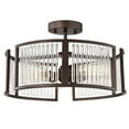 thumbnail image 1 of CHLOE Frey 3 Light Oil Rubbed Bronze Semi-Flush Ceiling Fixture 16" Wide, 1 of 1