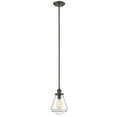 thumbnail image 1 of CHLOE Gabriella Transitional 1 Light Rubbed Bronze Ceiling Mini Pendant 7" Wide, 1 of 3