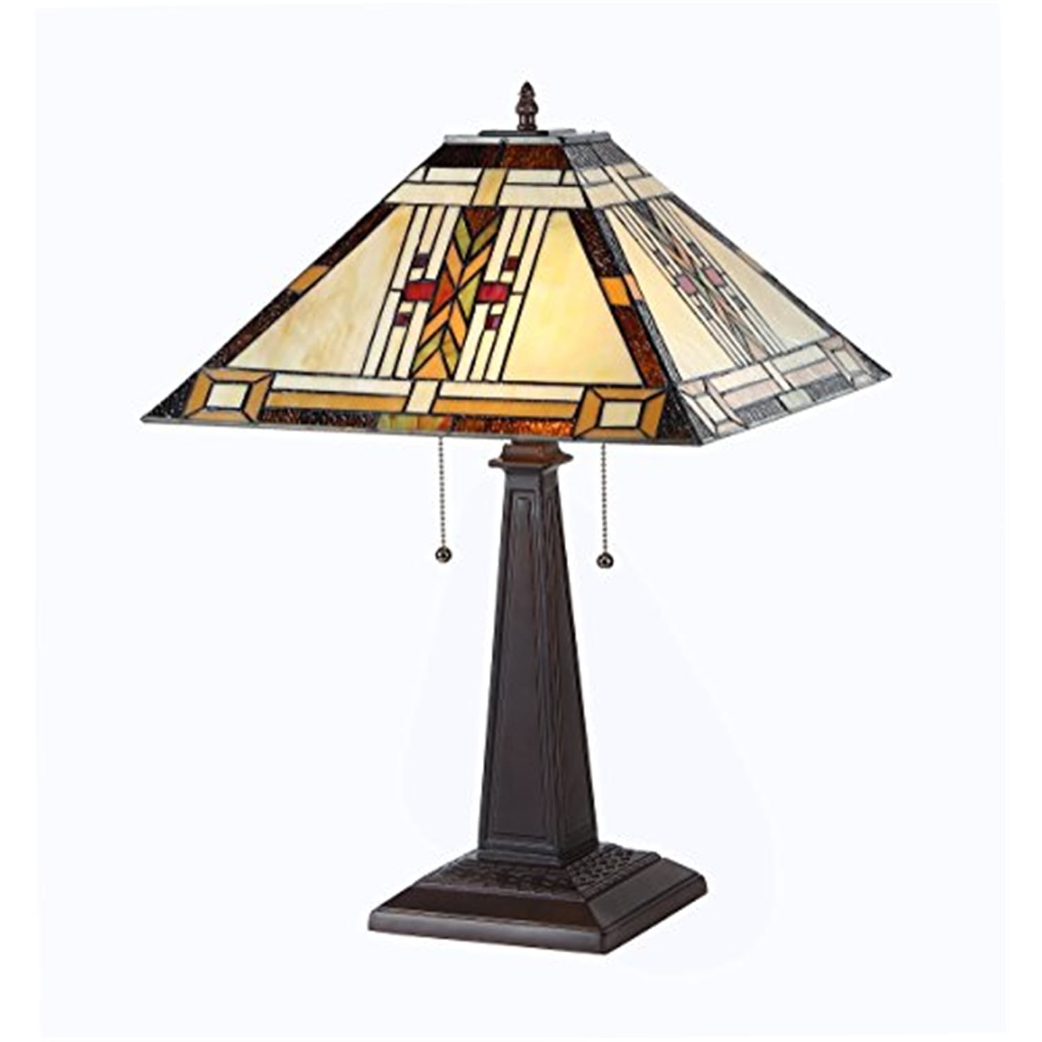 CHLOE Gode Tiffany-style 2 Light Mission Table Lamp 16" Shade - Walmart.com