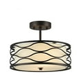 thumbnail image 1 of CHLOE Gwen 2 Light Rubbed Bronze Semi-flush Ceiling Fixture 13" Wide, 1 of 2