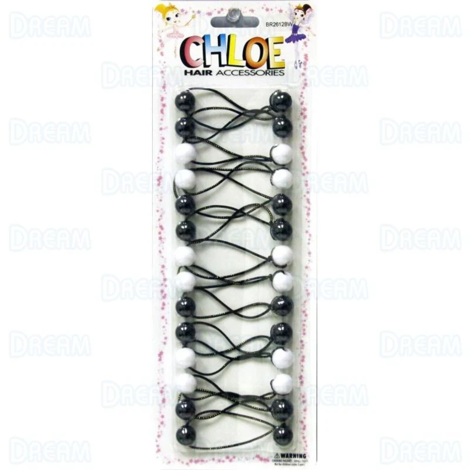 CHLOE Hair Knockers Small BLACK WHITE (BR2612BW)