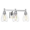 thumbnail image 1 of CHLOE Hudson Transitional 3 Light Chrome Bath Vanity Fixture 23" Wide, 1 of 3