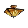thumbnail image 1 of CHLOE Innes Tiffany-style 2 Light Mission Semi-flush Ceiling Fixture 14" Shade, 1 of 2