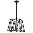 thumbnail image 1 of CHLOE Ironclad Industrial 4 Light Black Inverted Pendant Ceiling Fixture 14", 1 of 11