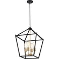 thumbnail image 1 of CHLOE Ironclad Industrial 4 Light Black Inverted Pendant Ceiling Fixture 16", 1 of 11