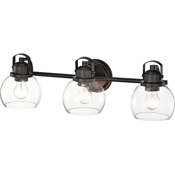 CHLOE Janice Contemporary 3 Light Rubbed Bronze Bath Vanity Fixture 26" Width