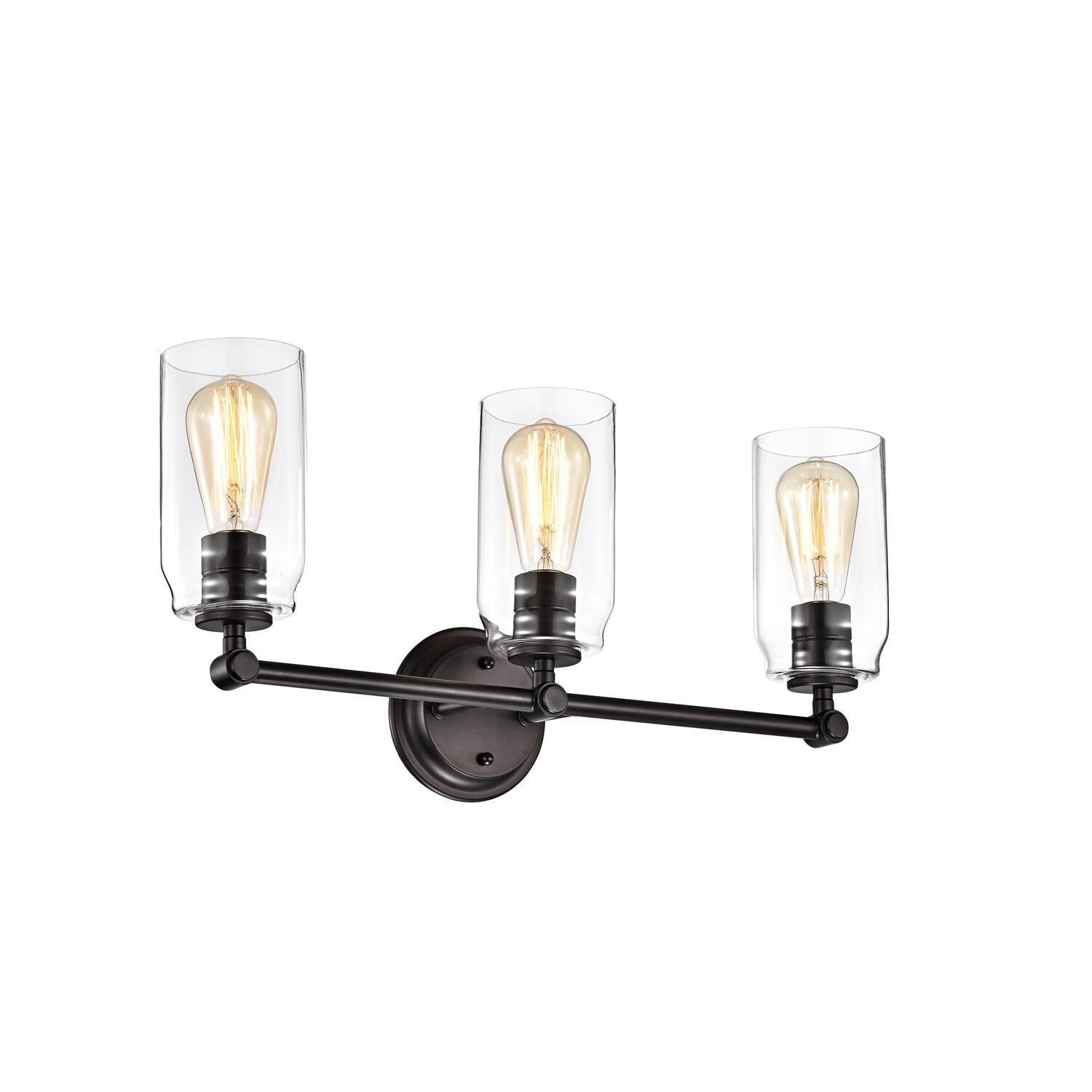 CHLOE Joyce Contemporary 3 Light Rubbed Bronze Bath Vanity Fixture 23 ...