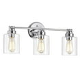 thumbnail image 1 of CHLOE Karson Transitional 3 Light Chrome Bath Vanity Fixture 23" Wide, 1 of 6