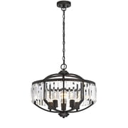 CHLOE Kenna Transitional 5 Light Rubbed Bronze Ceiling Pendant Fixture 20 Width