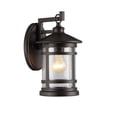 thumbnail image 1 of CHLOE Lighting ABBINGTON Transitional 1 Light Rubbed Bronze Outdoor Wall Sconce 11" Tall, 1 of 3